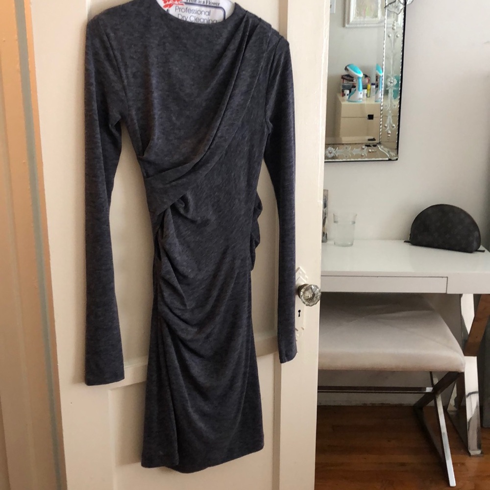 T By Alexander Wang Grey knit dress